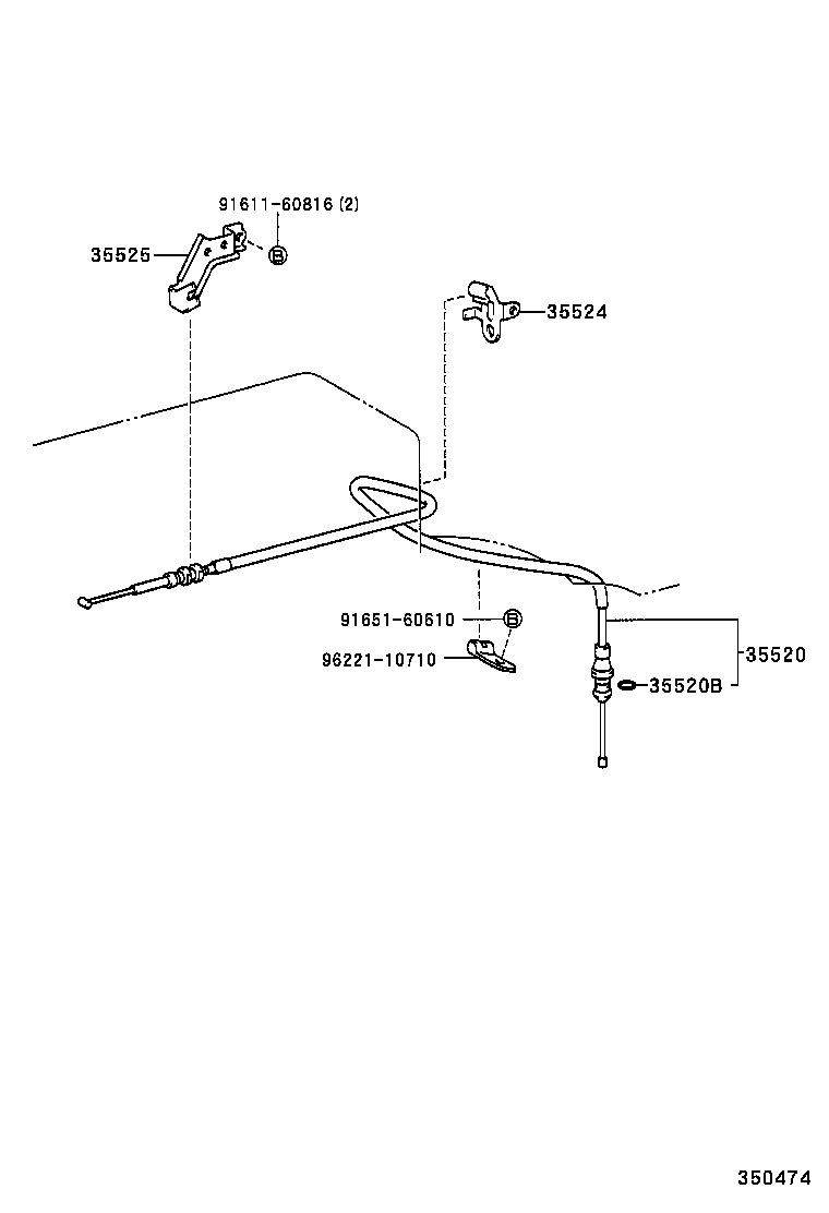 35573-26070 LEVER, TRANSMISSION CONTROL SHAFT, LH product image