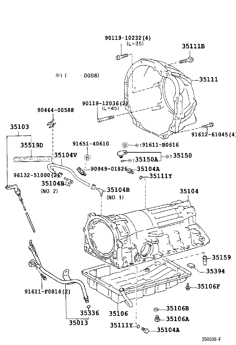 35013-40070 TUBE SUB-ASSY, TRANSMISSION OIL FILLER product image