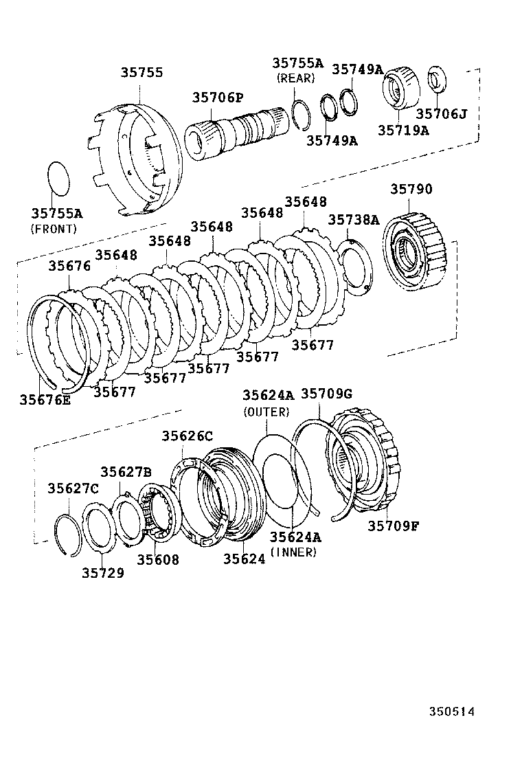 35667-30080 DISC, CLUTCH (FOR 2ND BRAKE) product image