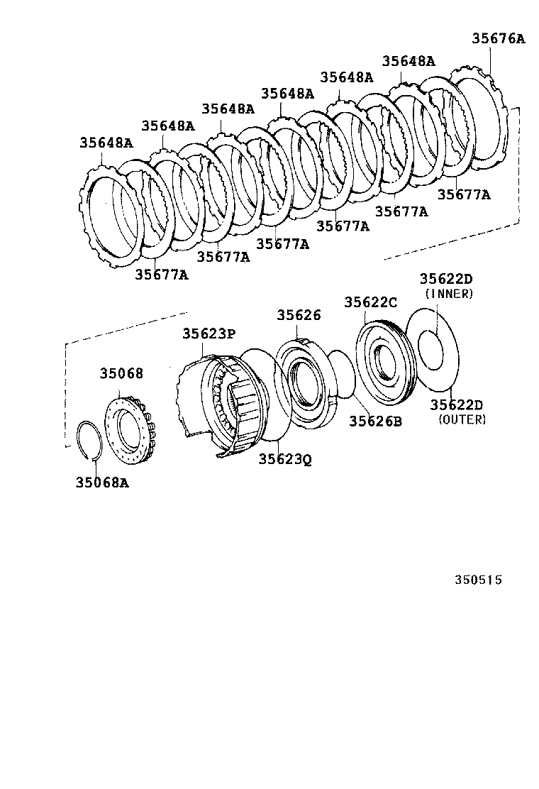 35677-30180 DISC, CLUTCH (FOR 1ST & REVERSE BRAKE) product image
