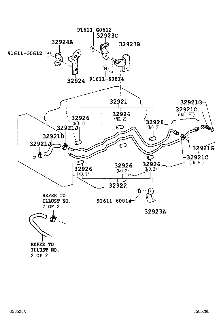 32921-40110 TUBE, OIL COOLER INLET, NO.1 product image