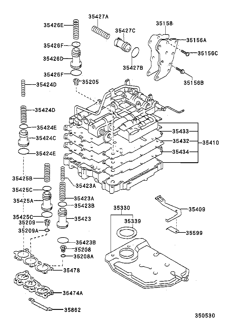 35410-12640 BODY ASSY, TRANSMISSION VALVE product image