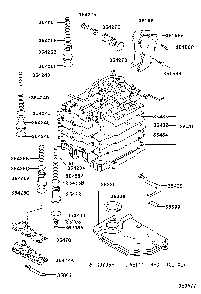 35410-12600 BODY ASSY, TRANSMISSION VALVE product image