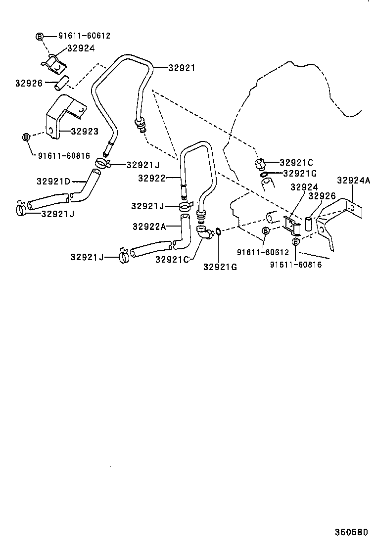 32923-12261 CLAMP, AUTOMATIC TRANSMISSION OIL COOLER TUBE product image