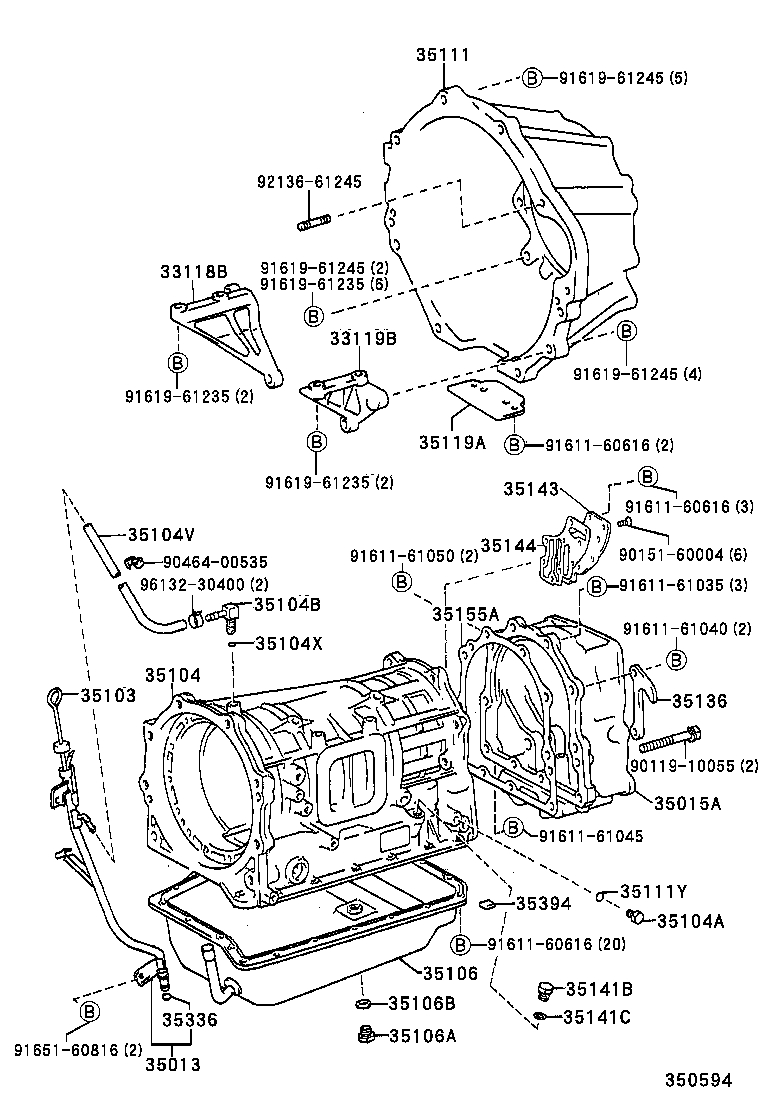 35013-60080 TUBE SUB-ASSY, TRANSMISSION OIL FILLER product image