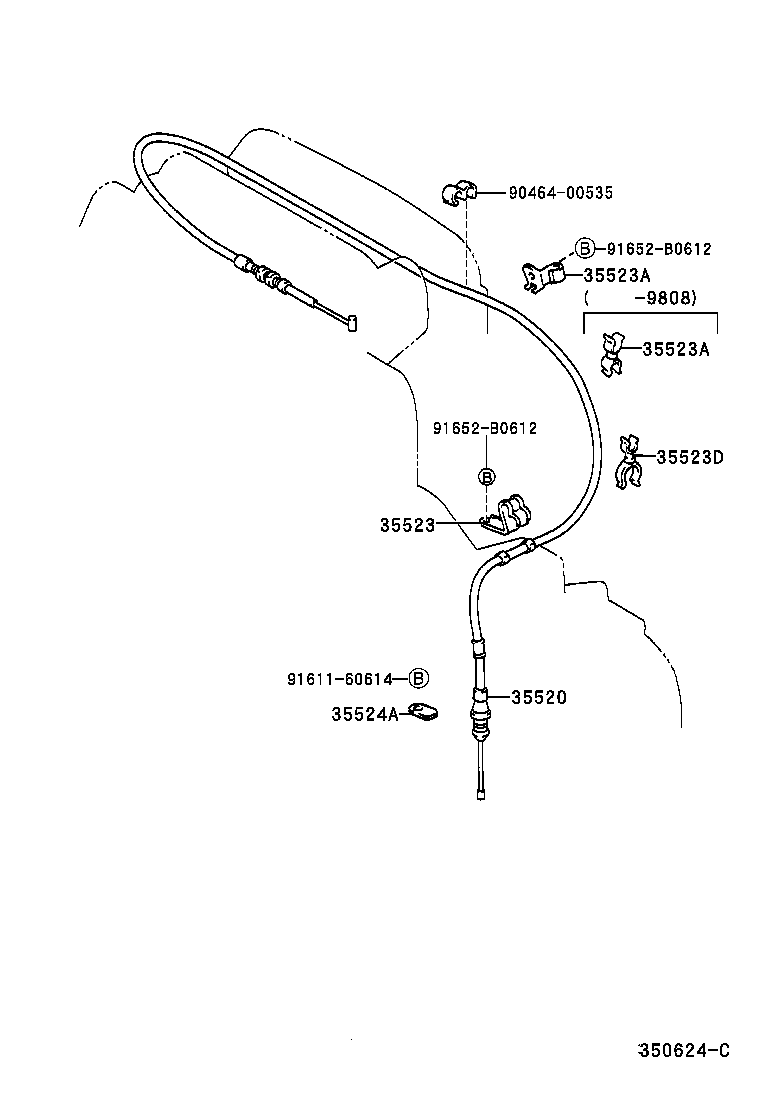 35523-42040 CLAMP, THROTTLE CABLE, NO.1 product image