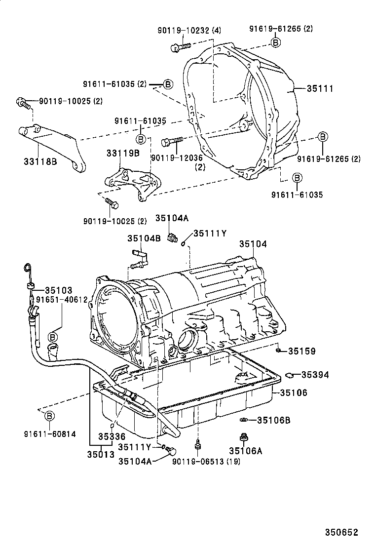 35013-35150 TUBE SUB-ASSY, TRANSMISSION OIL FILLER product image