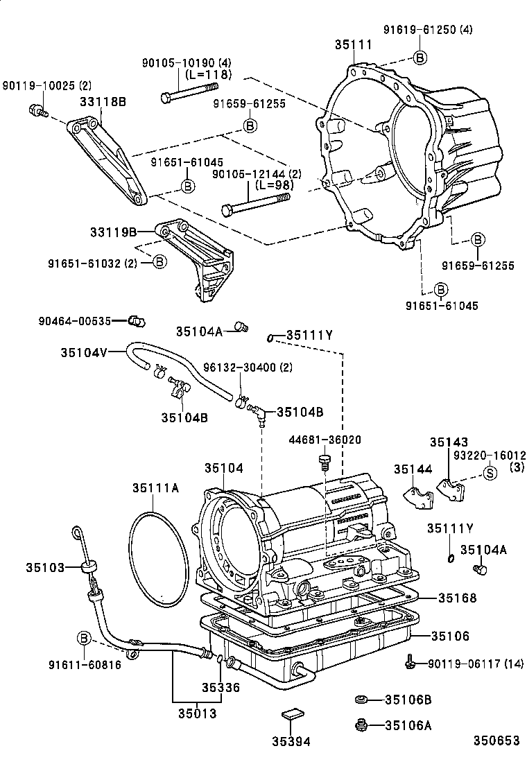 35013-35110 TUBE SUB-ASSY, TRANSMISSION OIL FILLER product image