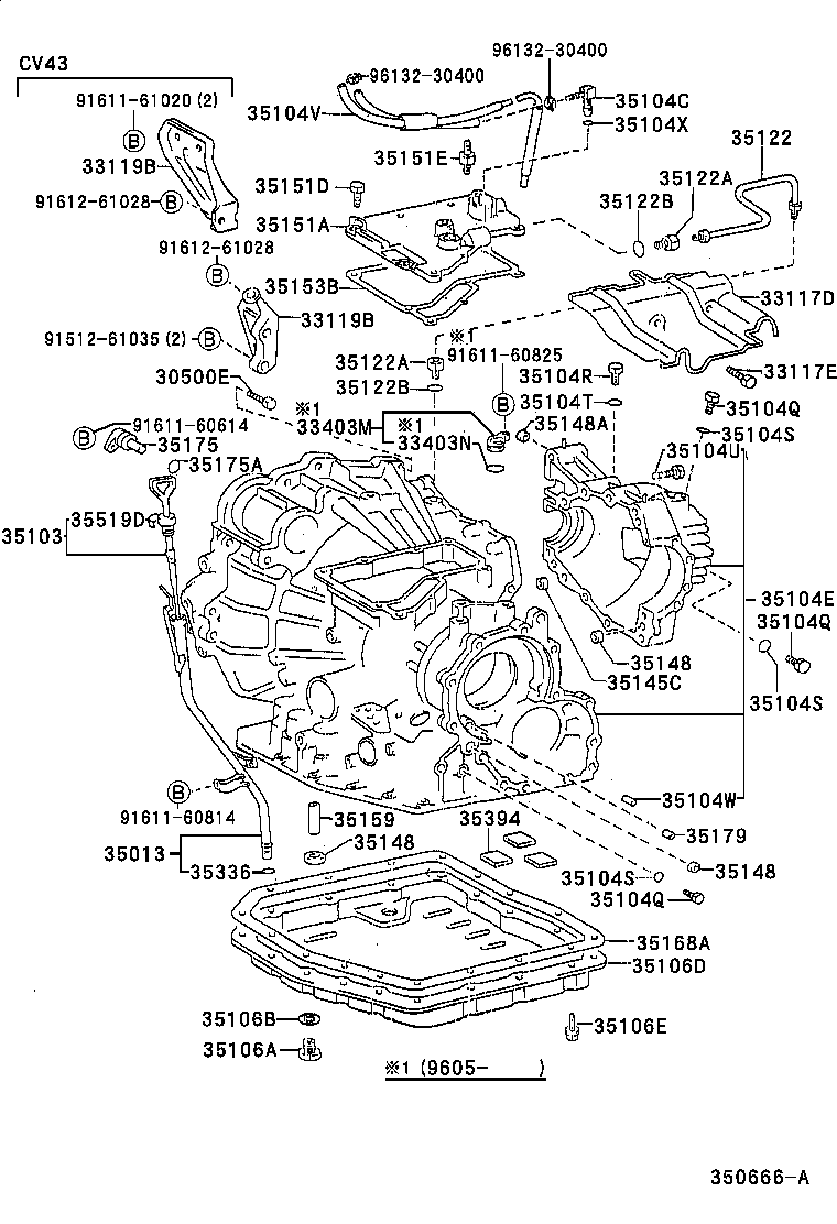 35013-32110 TUBE SUB-ASSY, TRANSMISSION OIL FILLER product image