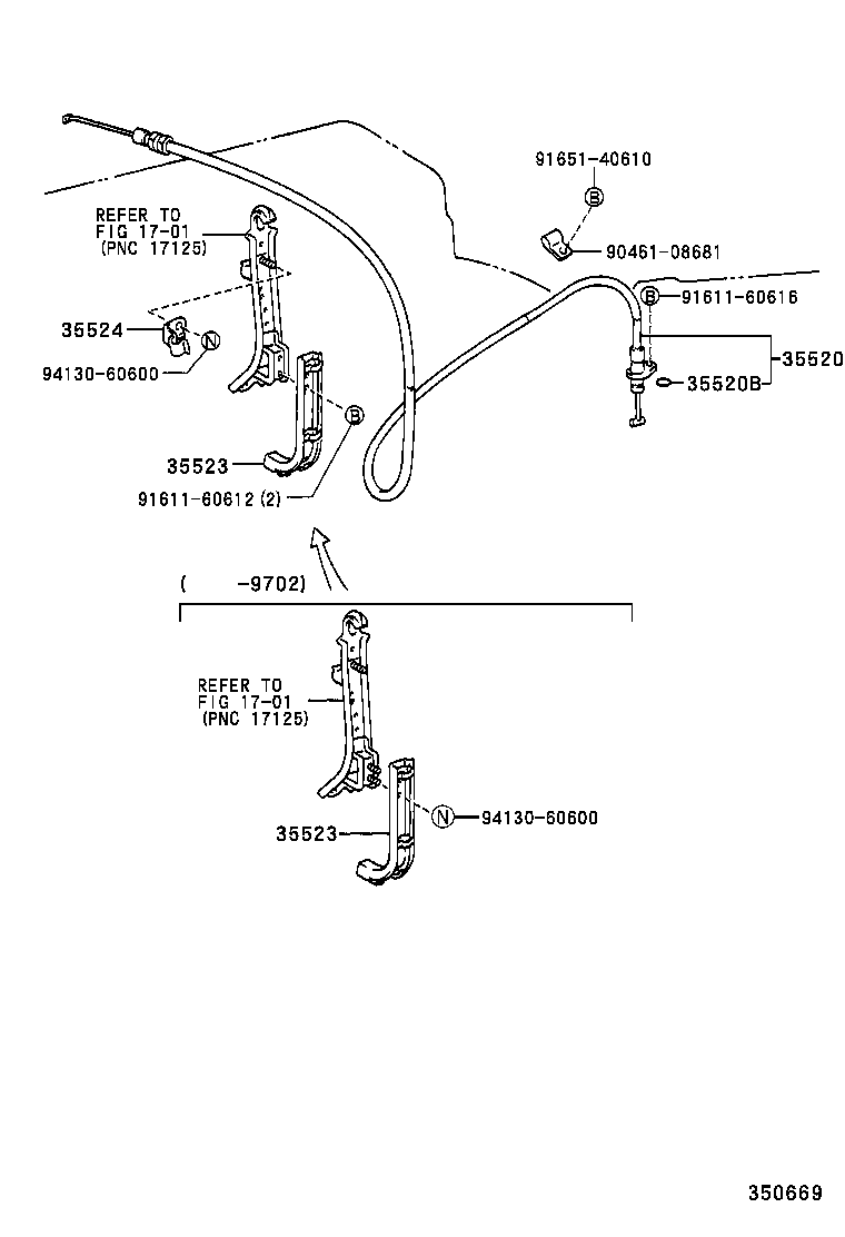 35523-34020 CLAMP, THROTTLE CABLE, NO.1 product image