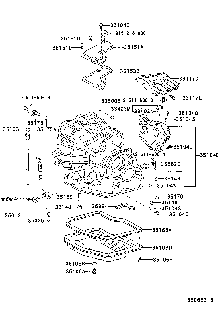 Toyota 35168-33020 GASKET, AUTOMATIC TRANSAXLE OIL PAN