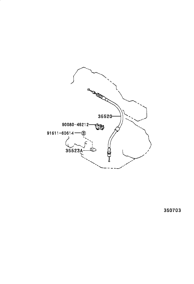 35520-45010 CABLE ASSY, THROTTLE product image