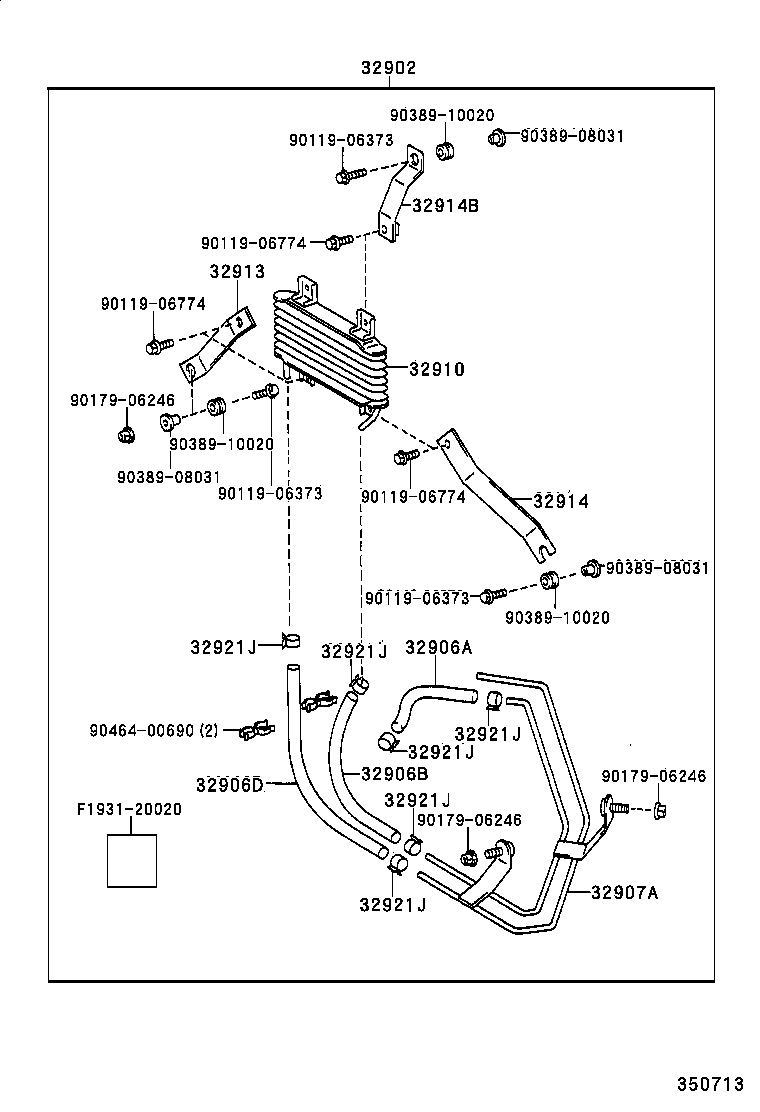 32902-50020 COOLER SET, TRANSMISSION OIL product image