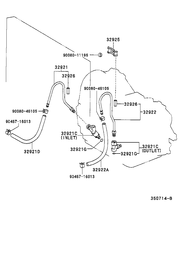 Toyota 32910-45010 COOLER ASSY, OIL