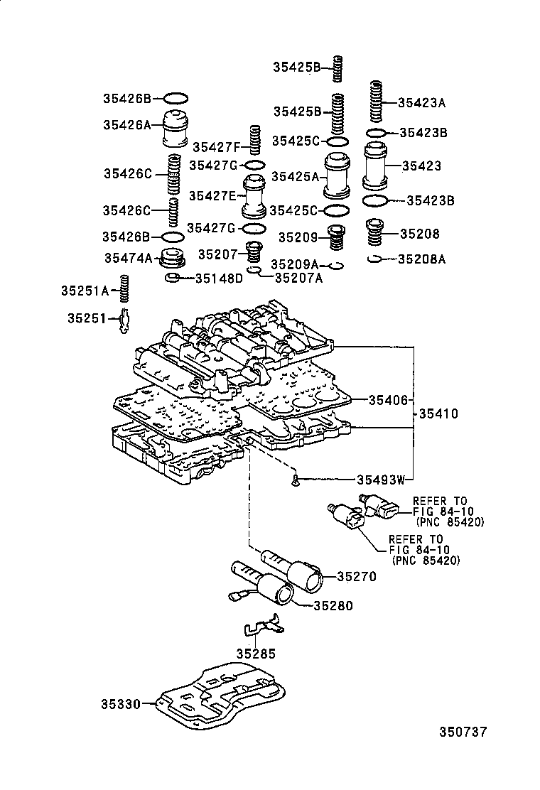 35209-22020 SPRING SUB-ASSY, C-2 ACCUMULATOR product image