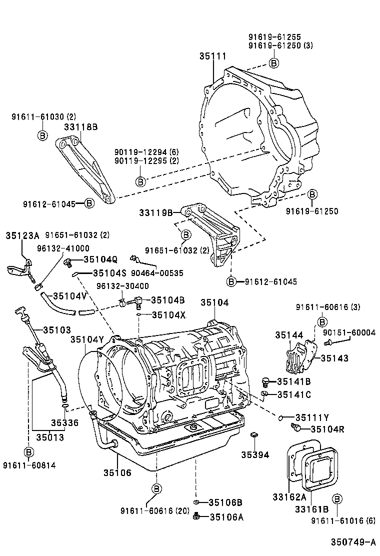 35013-25020 TUBE SUB-ASSY, TRANSMISSION OIL FILLER product image