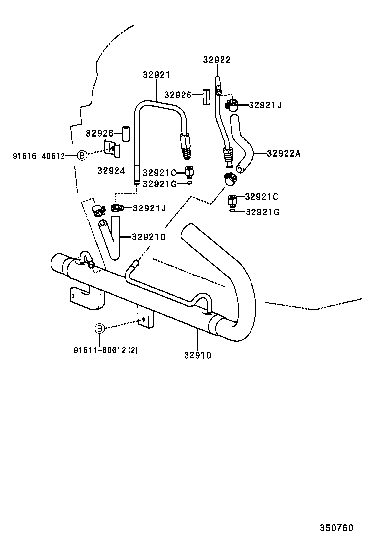32941-17010 HOSE(FOR OIL COOLER INLET) product image