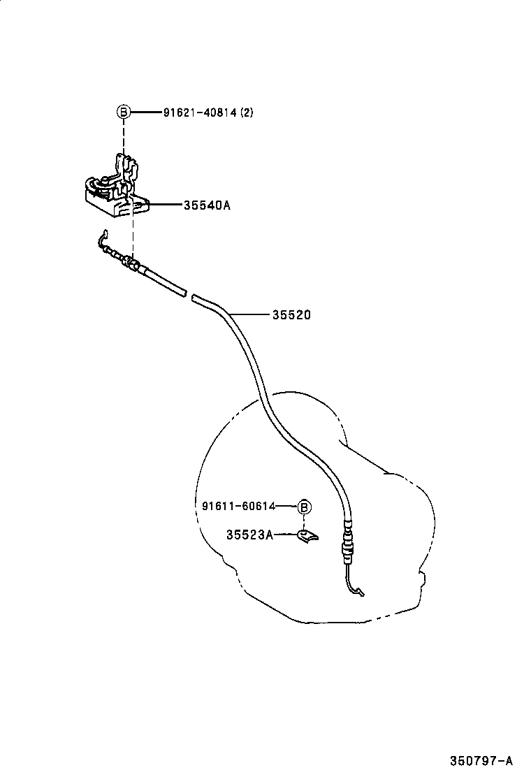 35540-44010 BRACKET ASSY, THROT LINK BELLCRANK product image