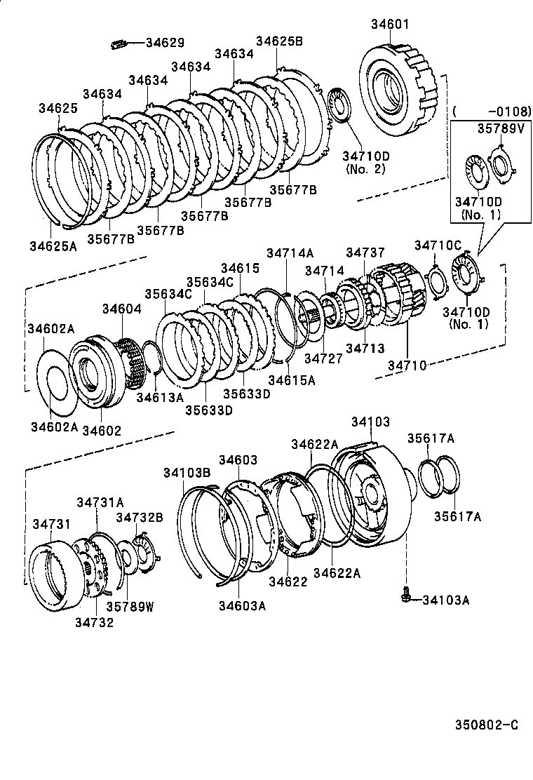 Toyota 34622-30120 PISTON, OVERDRIVE BRAKE