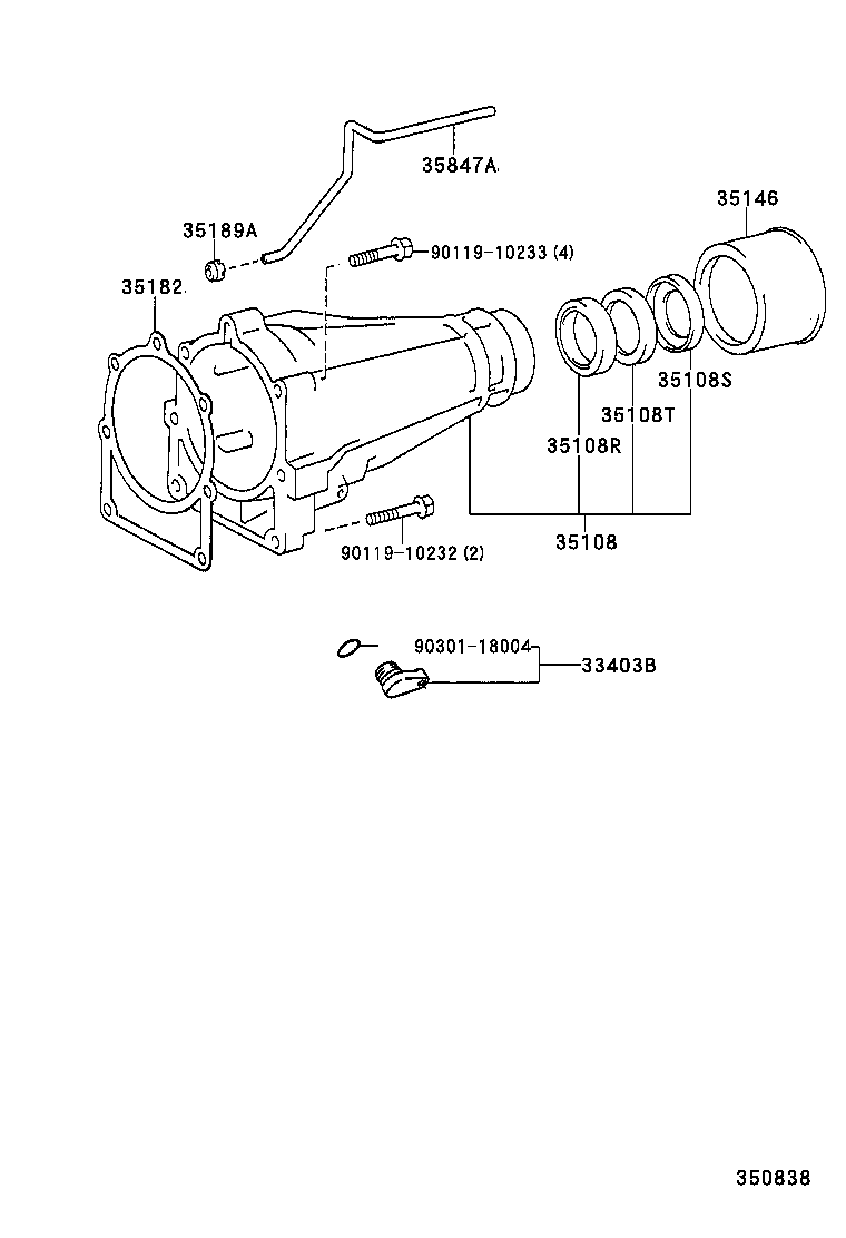 35108-30200 HOUSING SUB-ASSY, EXTENSION (ATM) product image