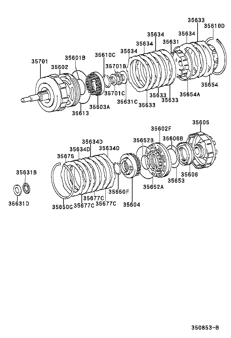 35065-30060 DRUM SUB-ASSY, REAR CLUTCH & FRONT SUN GEAR product image