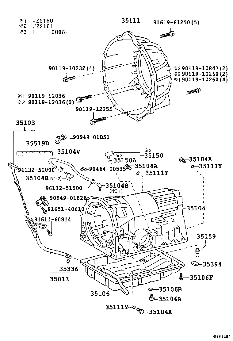 35013-30470 TUBE SUB-ASSY, TRANSMISSION OIL FILLER product image