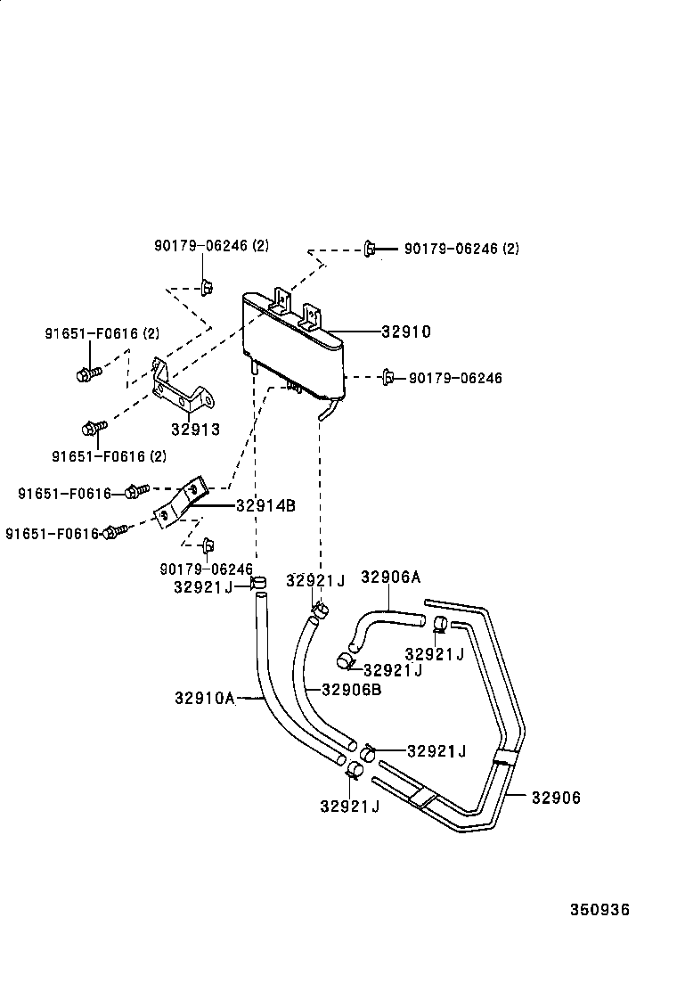 32921-30720 TUBE, OIL COOLER INLET, NO.1 product image