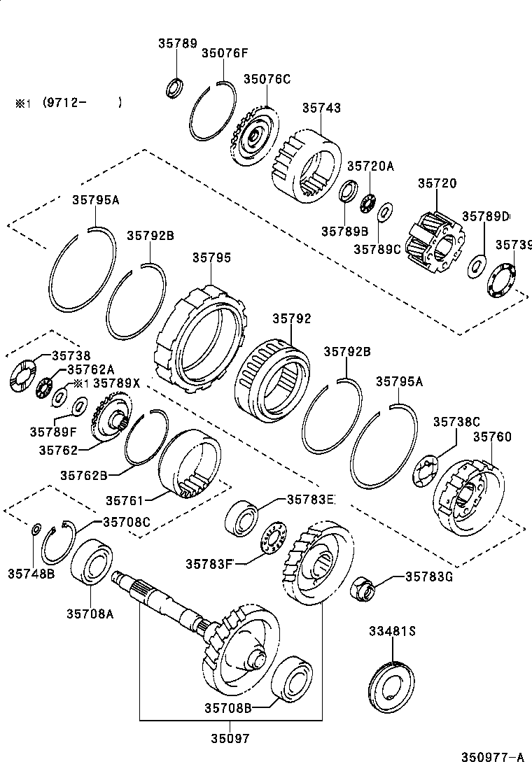 35097-21020 COUNTER GEAR KIT, AUTOMATIC TRANSAXLE product image