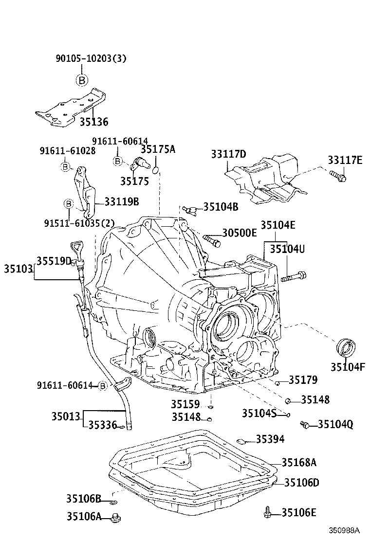 33117-07010 PROTECTOR, AUTOMATIC TRANSMISSION CASE product image