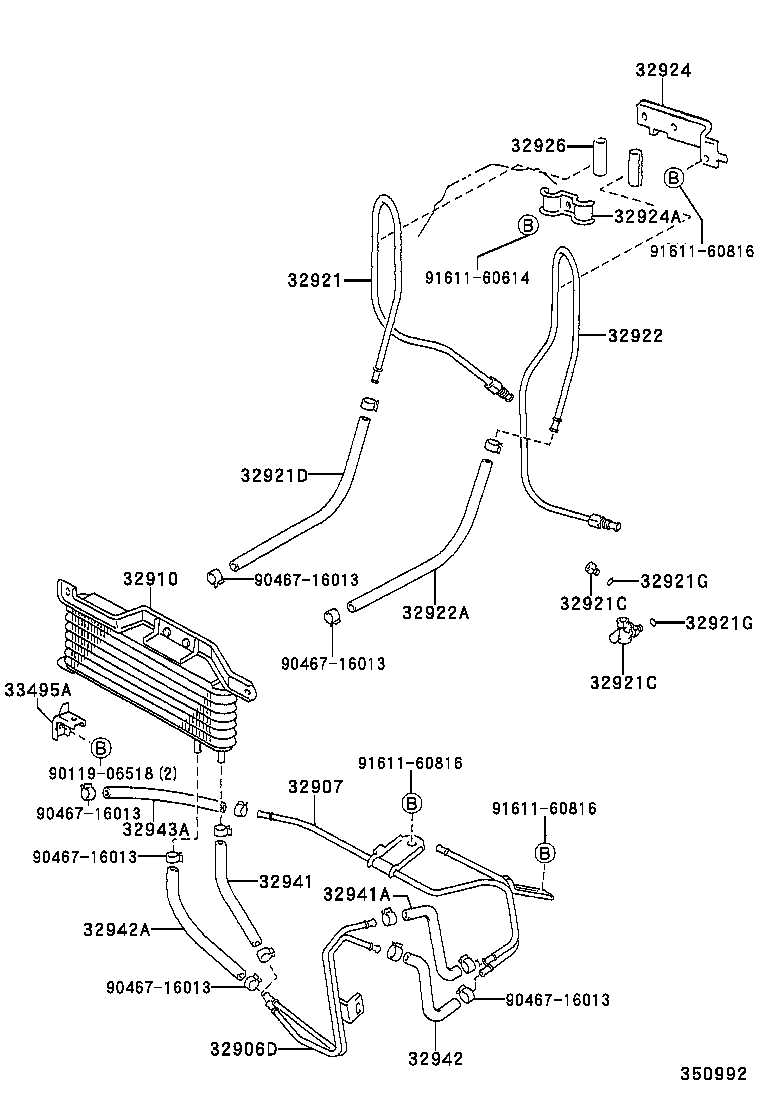 32941-06020 HOSE(FOR OIL COOLER INLET) product image
