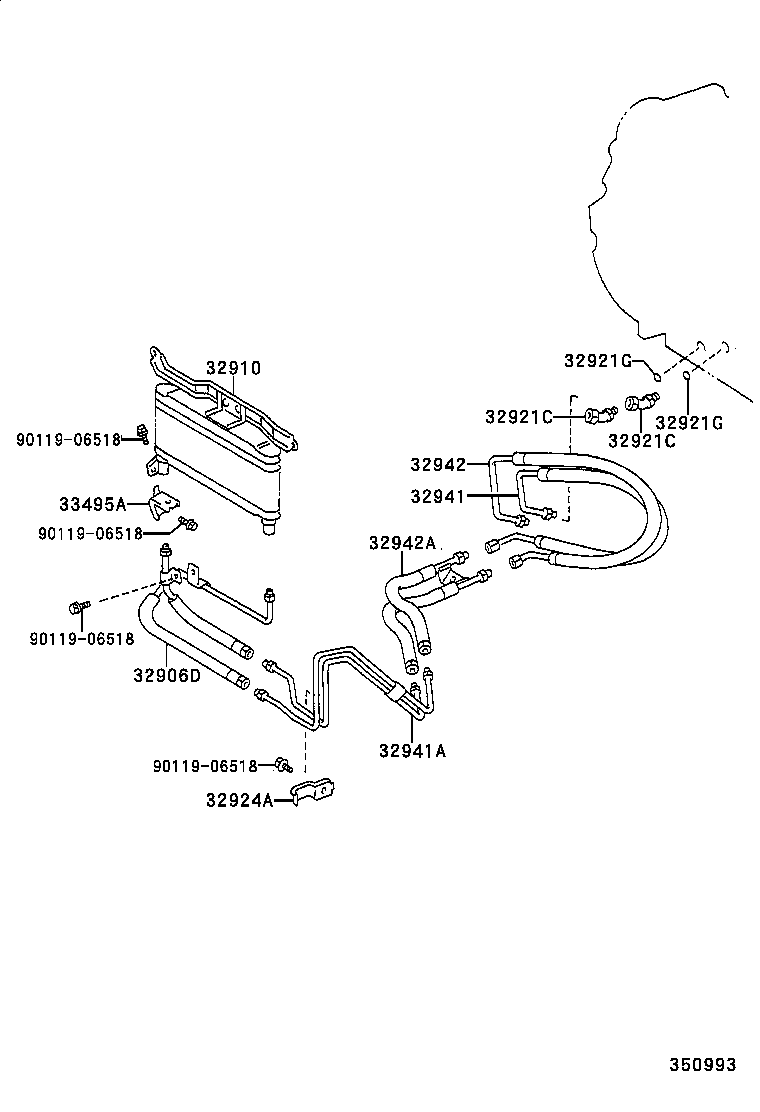 32941-06020 HOSE(FOR OIL COOLER INLET) product image