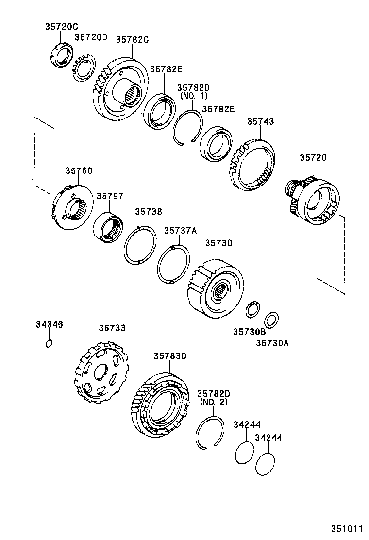 35762-21010 FLANGE, REAR PLANETARY RING GEAR product image