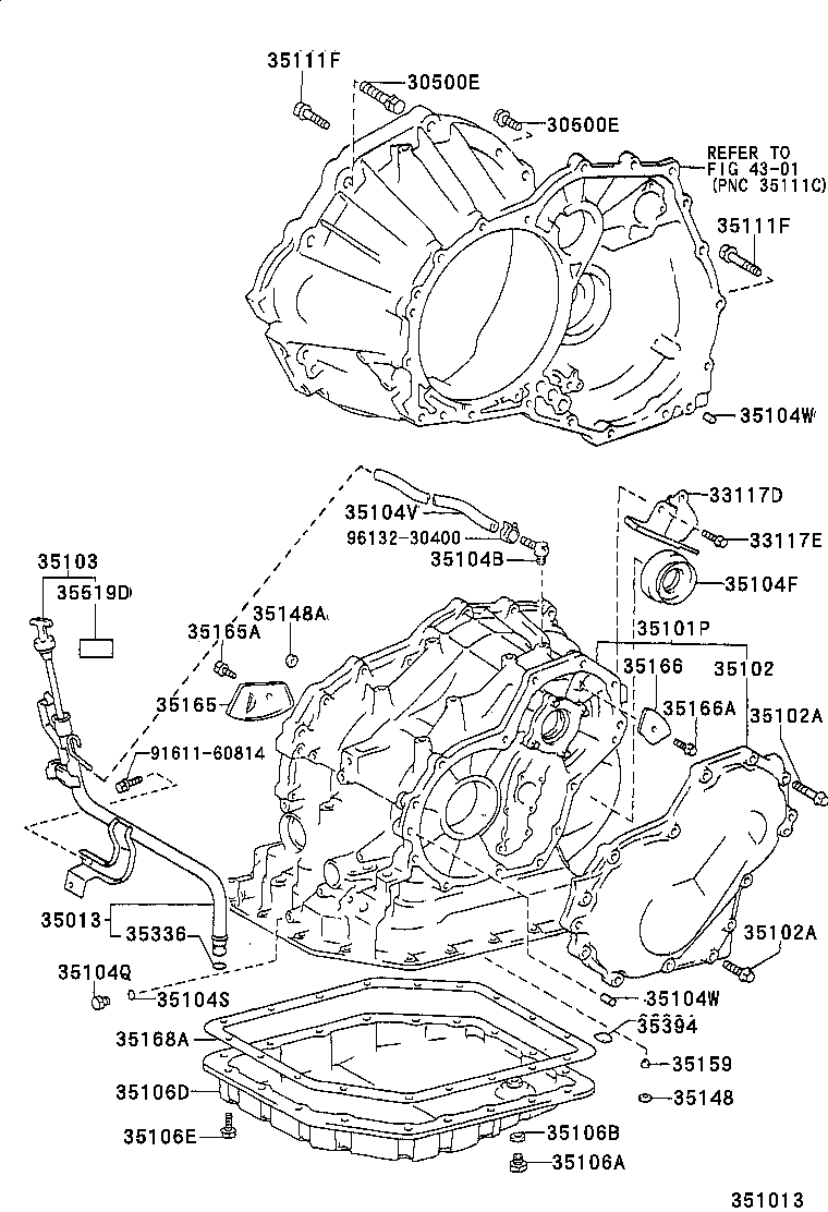 35013-20740 TUBE SUB-ASSY, TRANSMISSION OIL FILLER product image