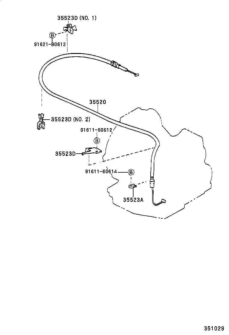 35520-20600 CABLE ASSY, THROTTLE product image