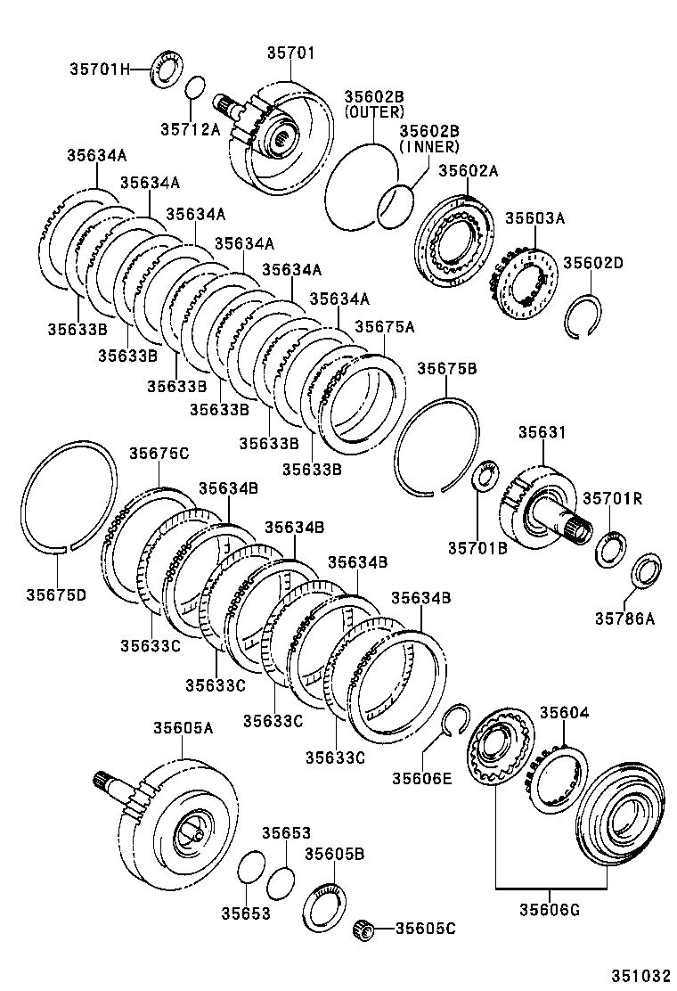 35602-33040 PISTON SUB-ASSY, FORWARD CLUTCH product image