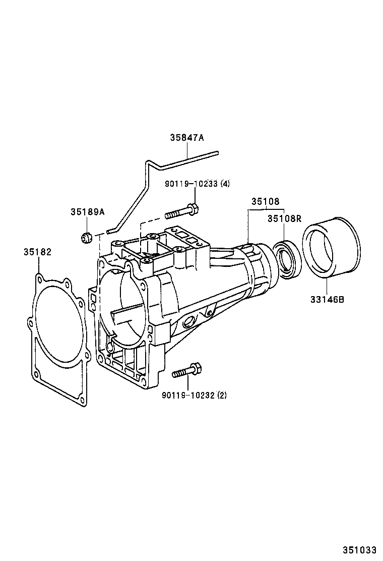 35108-28040 HOUSING SUB-ASSY, EXTENSION (ATM) product image
