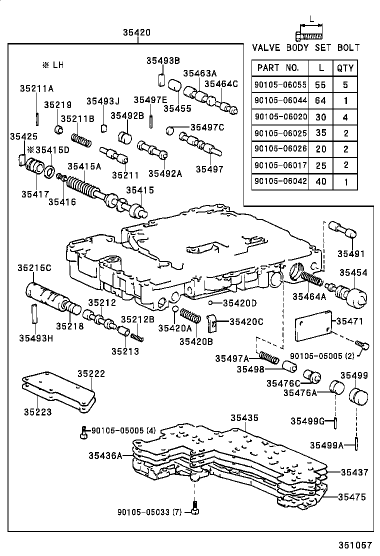 35409-30030 SPRING SUB-ASSY, MANUAL DETENT product image