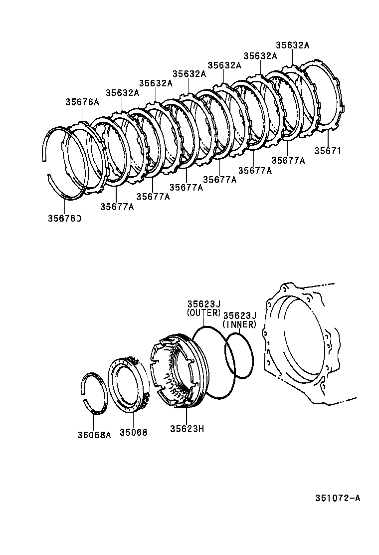 35623-60040 PISTON, 1ST & REVERSE BRAKE product image