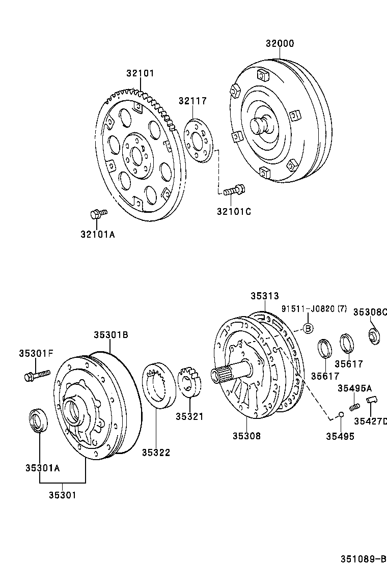 35321-60040 GEAR, FRONT OIL PUMP DRIVE product image