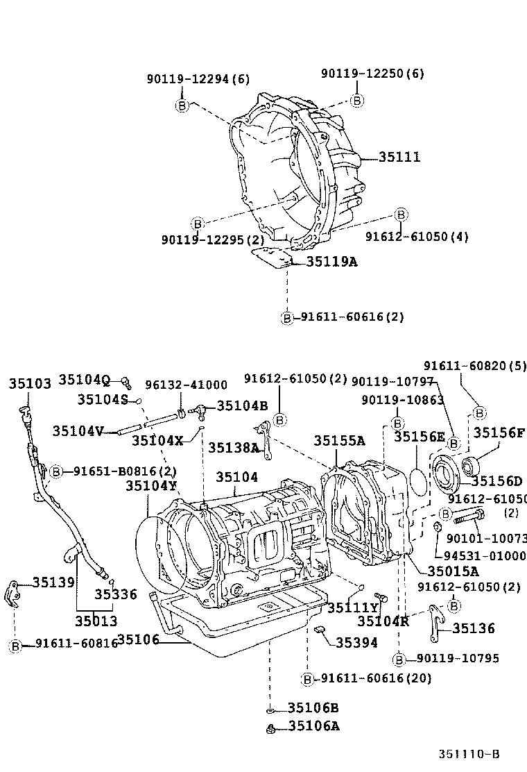 35103-60130 GAGE SUB-ASSY, TRANSMISSION OIL LEVEL product image