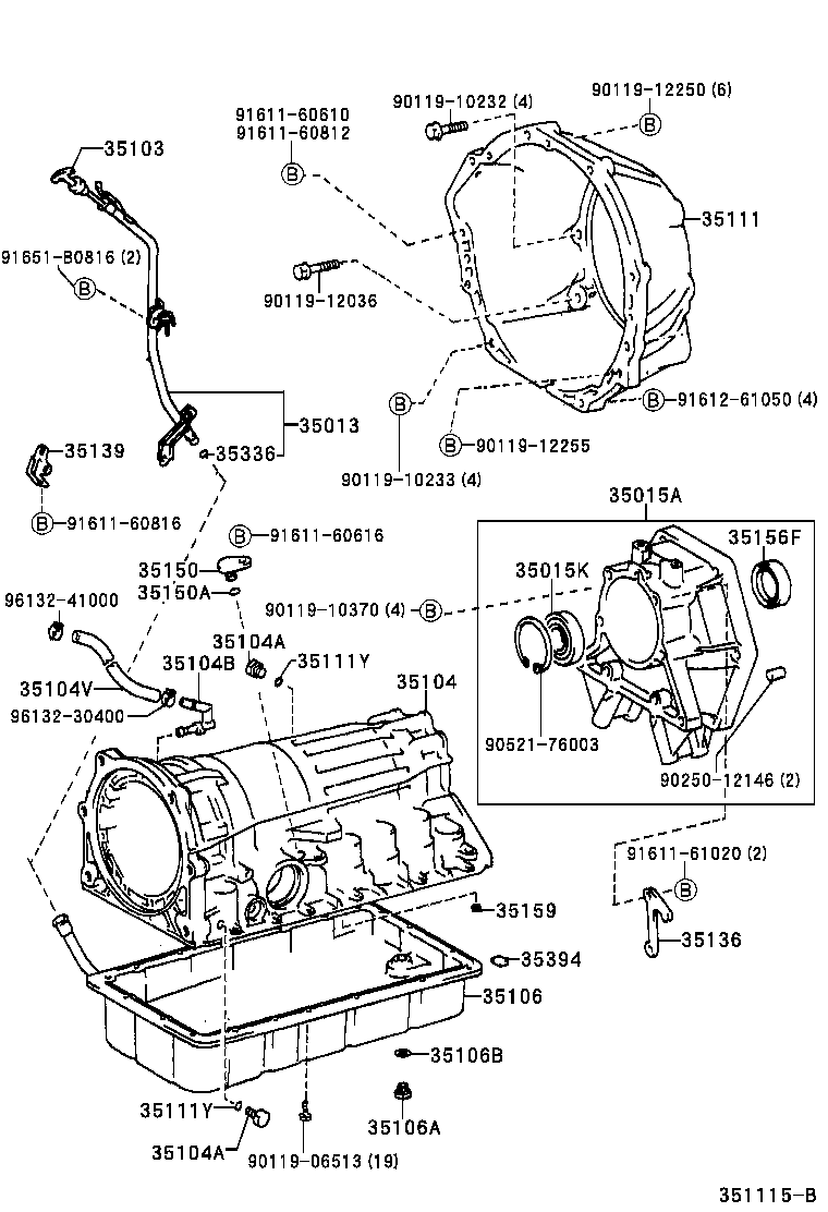 Toyota 35103-60110 GAGE SUB-ASSY, TRANSMISSION OIL LEVEL