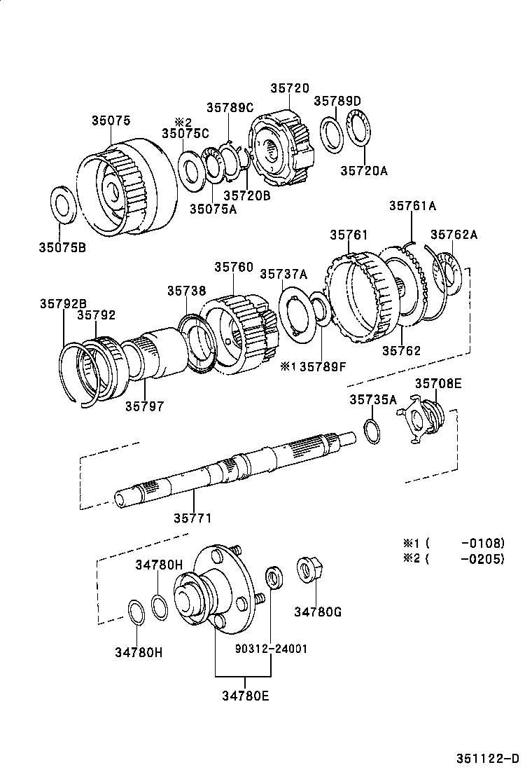 34780-35040 YOKE ASSY, FLANGE (FOR AUTOMATIC TRANSMISSION) product image
