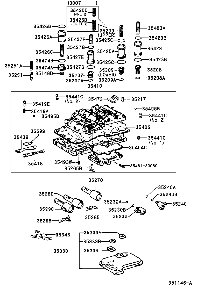 Toyota 35410-30840 BODY ASSY, TRANSMISSION VALVE