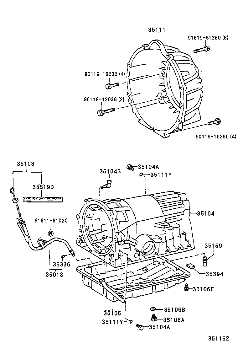 35013-24040 TUBE SUB-ASSY, TRANSMISSION OIL FILLER product image