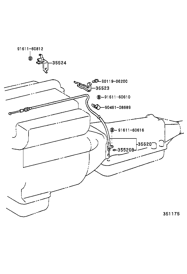 35523-24040 CLAMP, THROTTLE CABLE product image