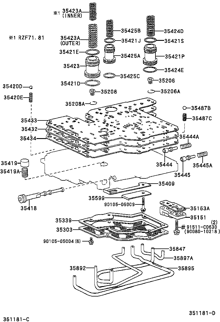 35409-22030 SPRING SUB-ASSY, MANUAL DETENT product image