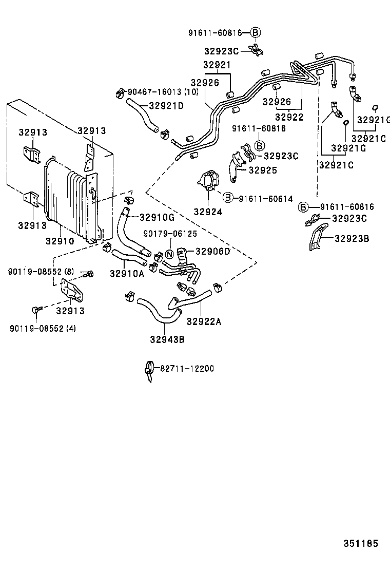 32913-60190 BRACKET, OIL COOLER product image