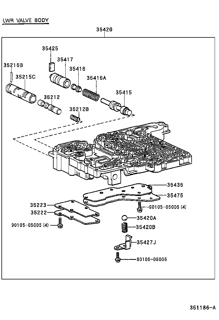 35432-28040 PLATE, VALVE BODY, NO.1 product image