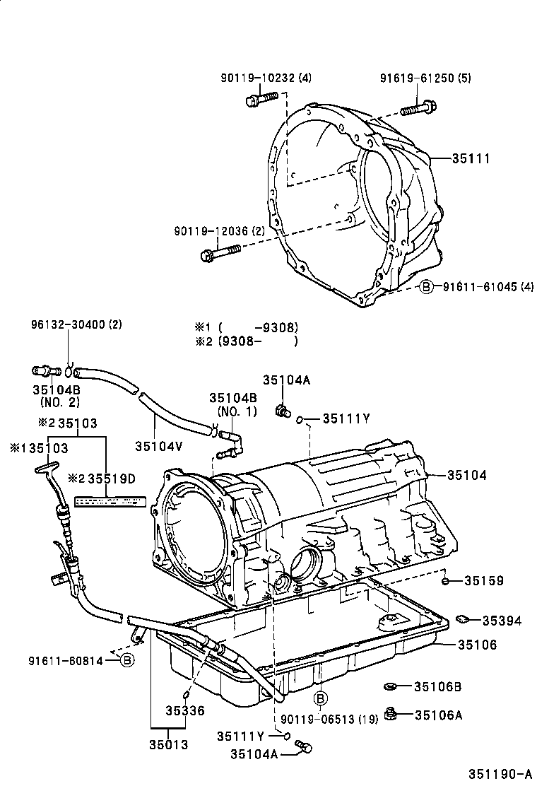 35013-30430 TUBE SUB-ASSY, TRANSMISSION OIL FILLER product image