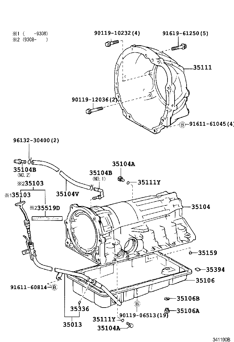 35013-30350 TUBE SUB-ASSY, TRANSMISSION OIL FILLER product image